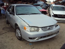 2001 TOYOTA COROLLA CE, 1.8L AUTO 3SPD, COLOR SILVER, STK Z15885